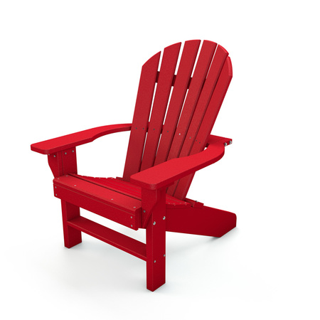 FROG FURNISHINGS Red Seaside Adirondack Chair PB ADSEARED